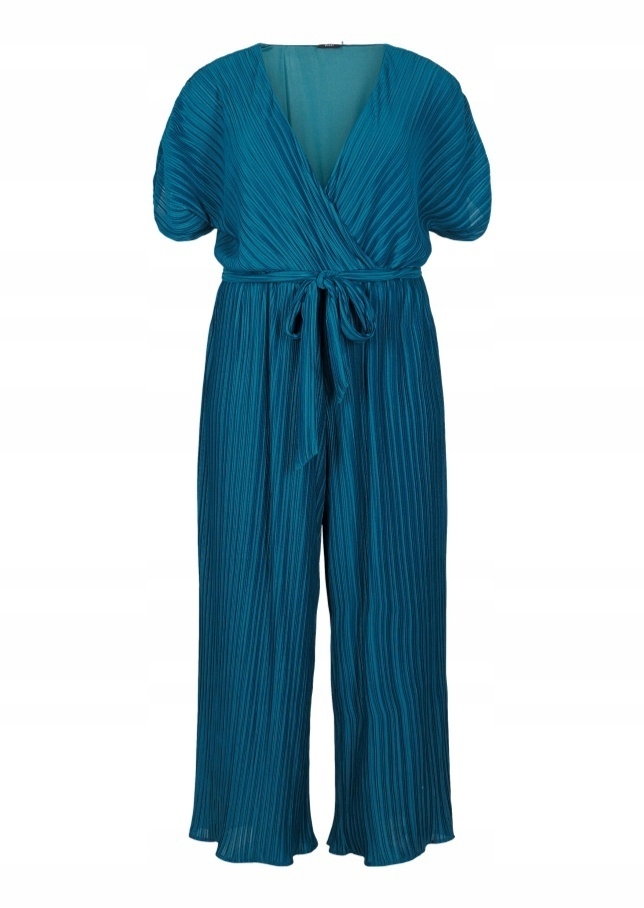 Plus Size Zizzi Elegantní Modrý Plisovaný Kombinátor 120C 60