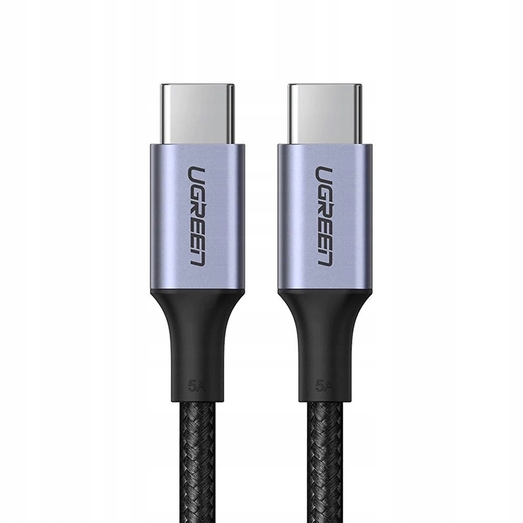 Ugreen Kabel US316 90120 Usb-c Usb-c Pd Qc Fcp 100W 5A 480Mb/s 3m szary