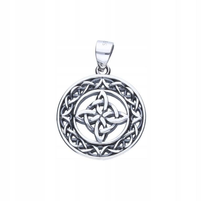 Ažurový přívěsek stříbrný 925, oxidovaný, průměr 17 mm, 2.55 g jako dárek