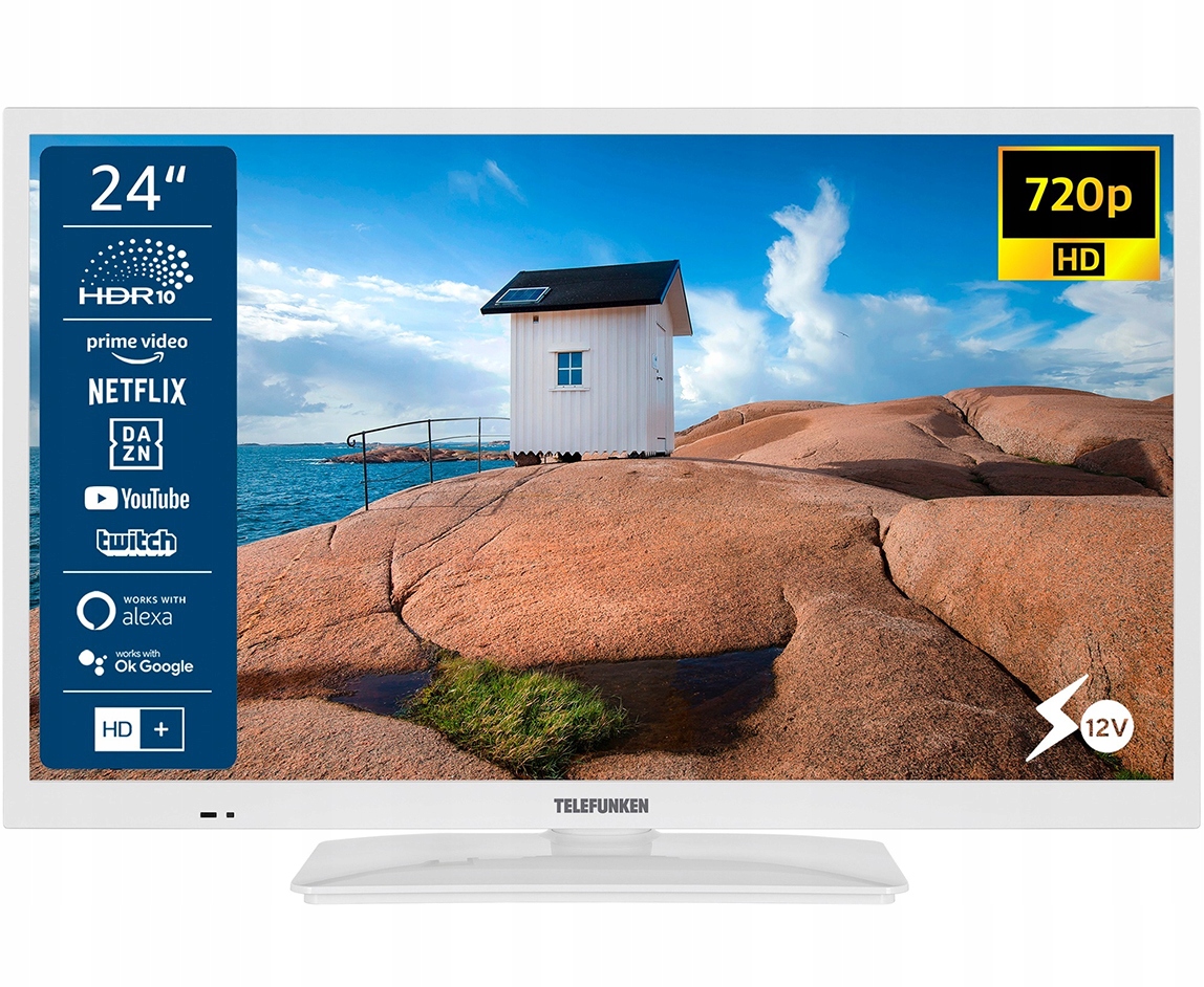 TELEWIZOR DO KAMPERA 12V SMART TV WiFi DVB-T2 HEVC