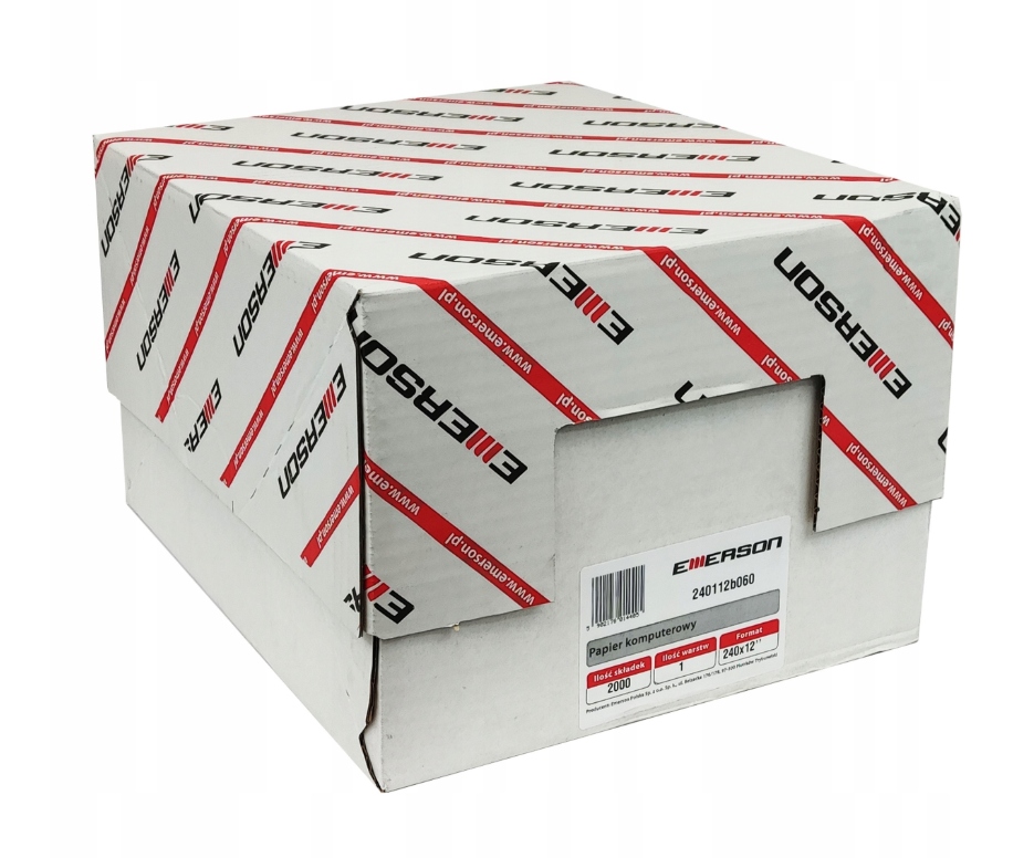 Papier komputerowy Emerson 240 x 12 (1+0) 60g 2000 składek drukarka igłowa