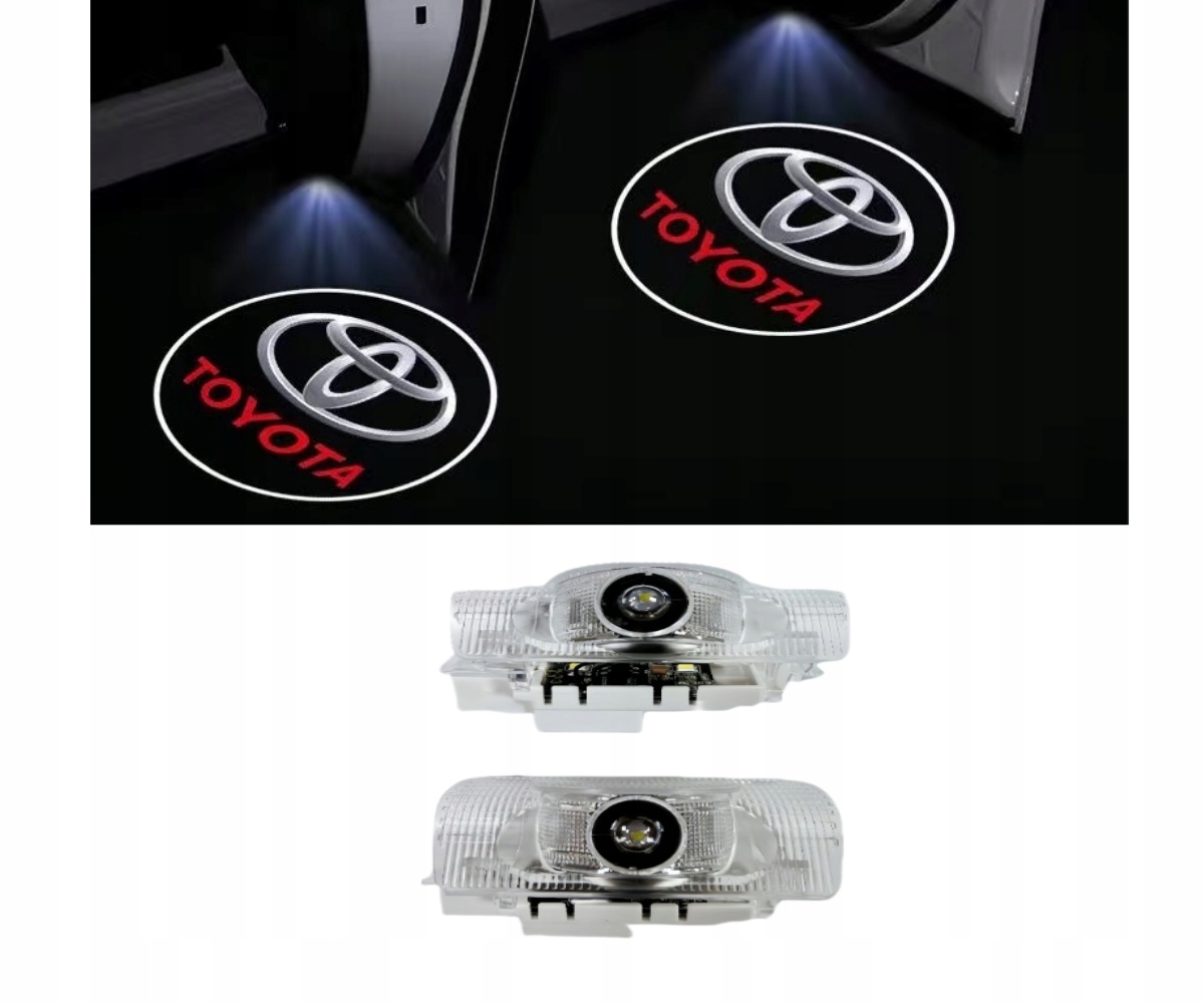 2x Projektory Toyota Led LogoToyota Wszystkie Modele