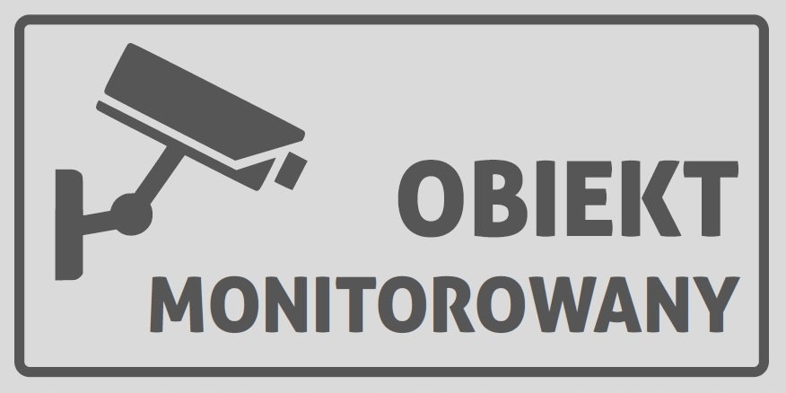 

Naklejka Obiekt Monitorowany monitoring 20x10 cm