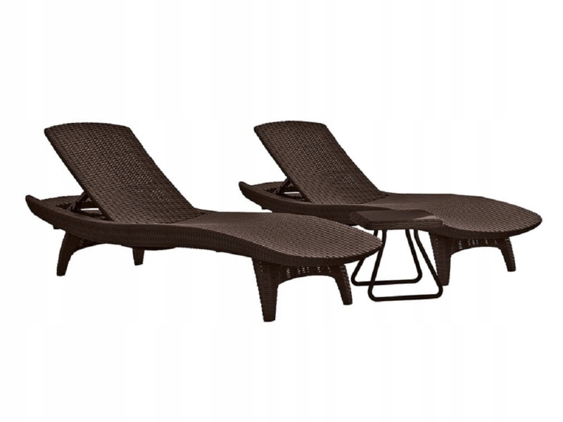 Leżaki Keter Pacyfic Set 231463 Brązowy