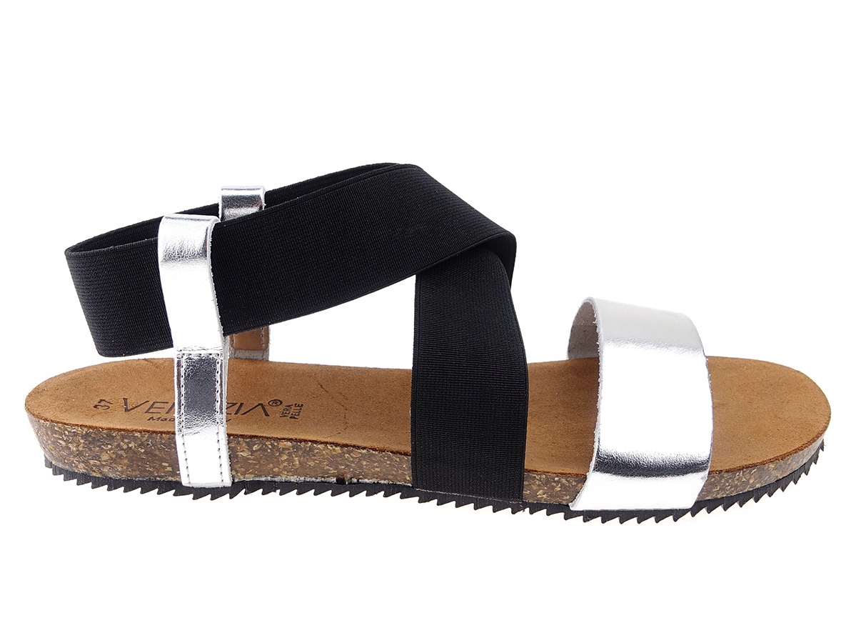 

Venezia sandały buty 665-8550 srebrny, czarny 41