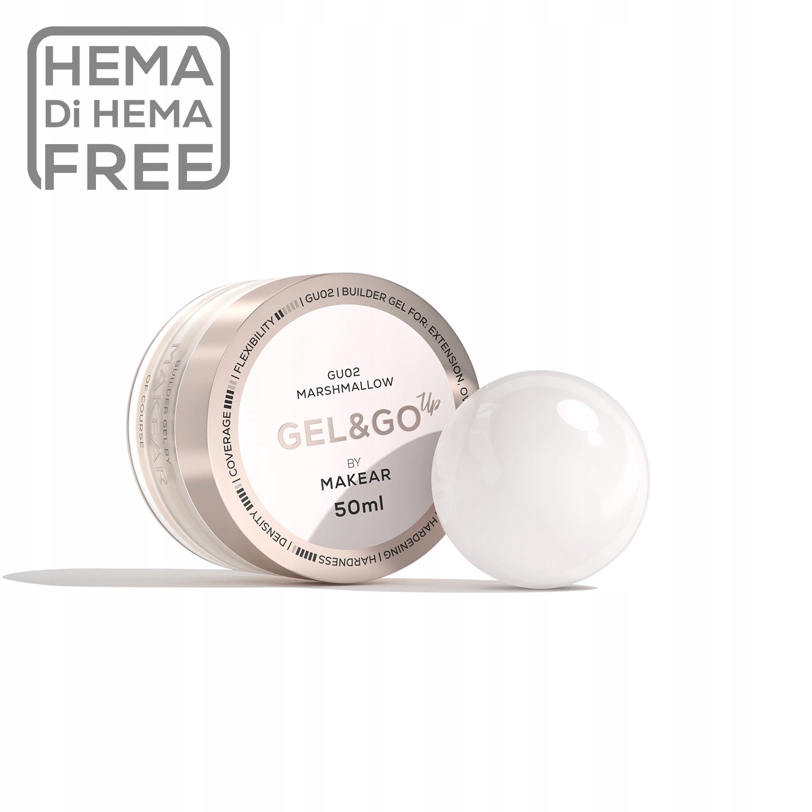 Makear Stavební gel Gel&Go Up GU02 Marshmallow 50 ml