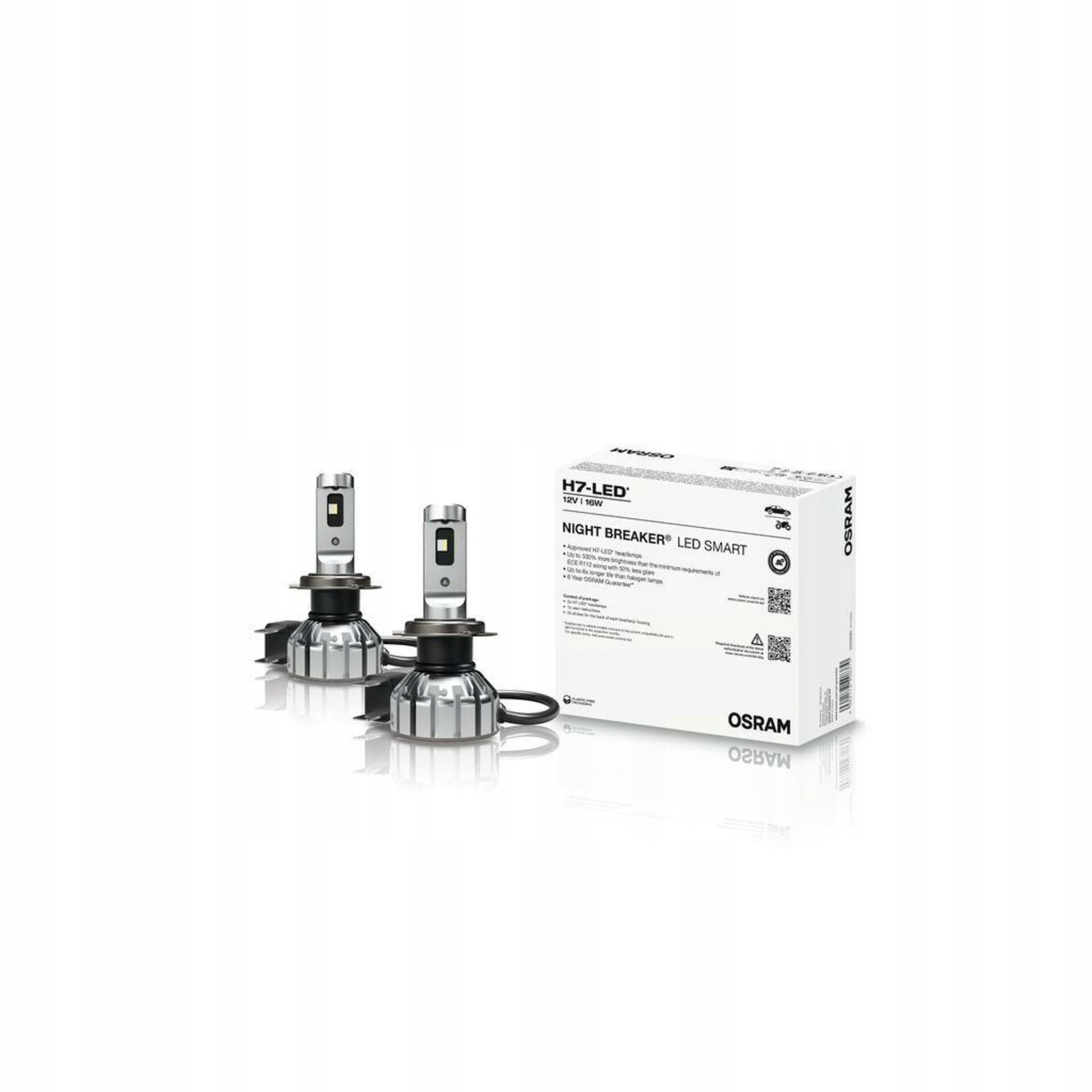 Osram H7 Night Breaker Led Smart 16W 12V, homologácia, Profi-Set 2ks