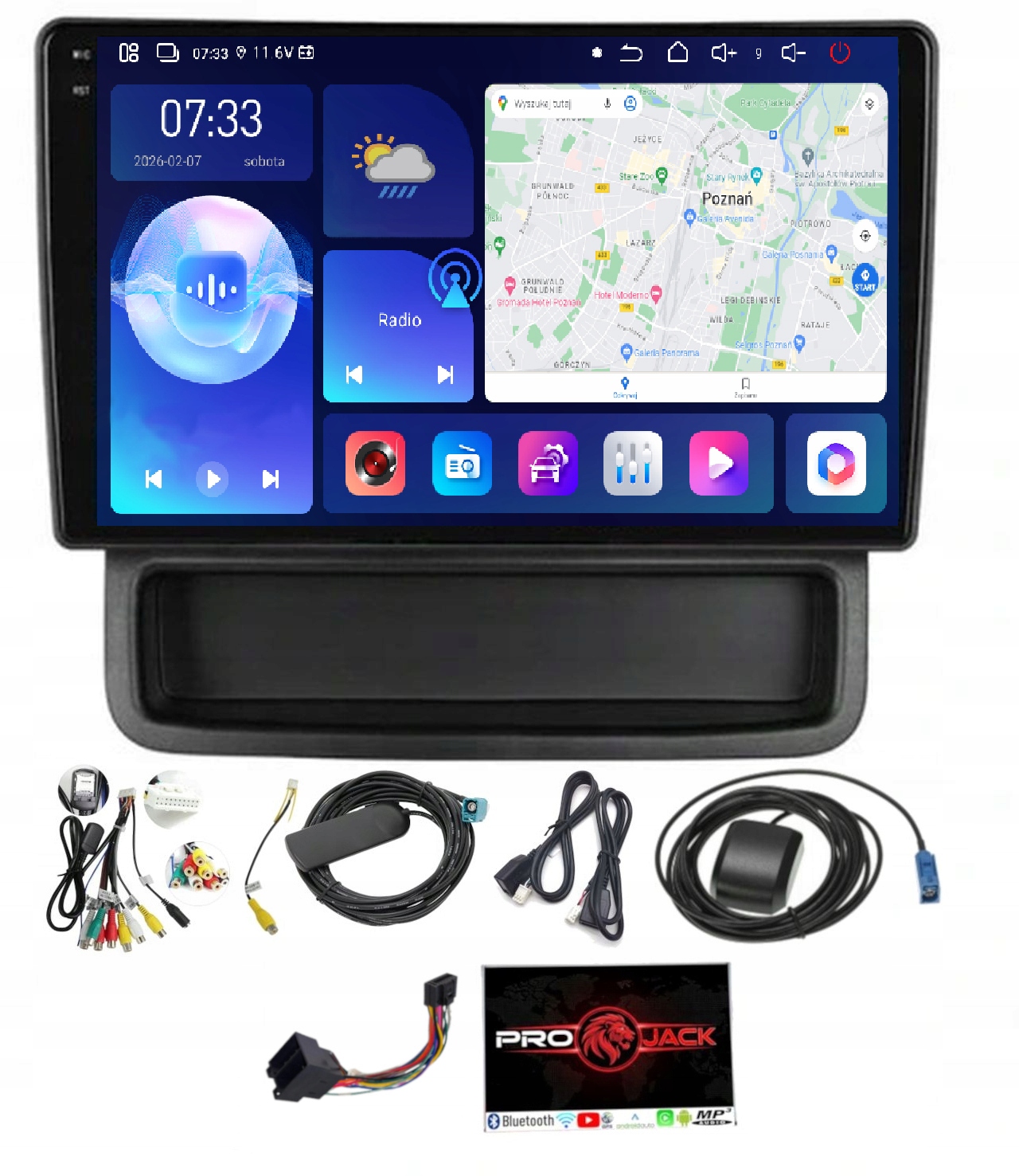 Rádio Navigácia Gps Android Auto Nissan Primastar 2010-2014 6GB Ram 128GB Rom Sim