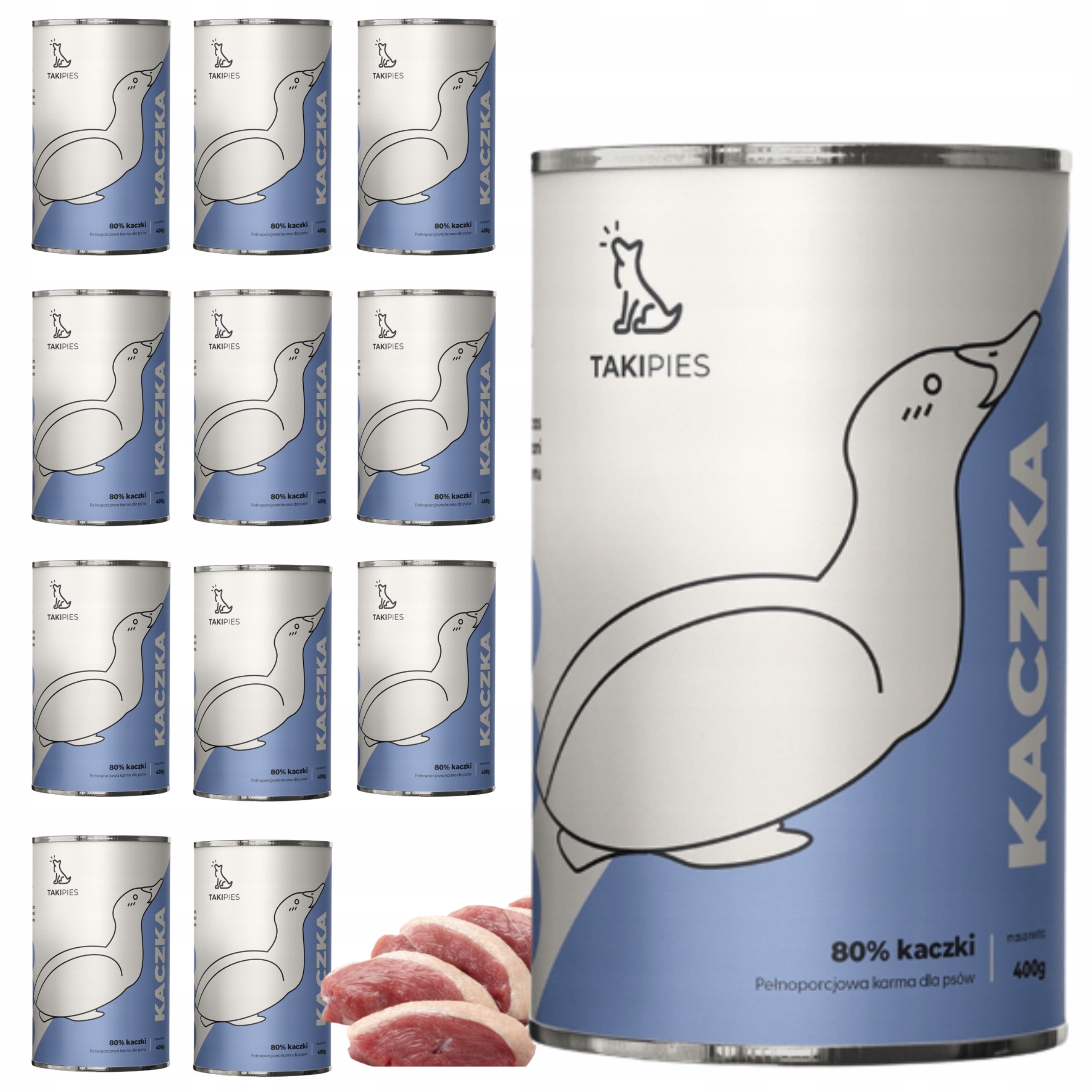 Karma Mokra dla Psa Kaczka Monobiałkowa Zdrowy Posiłek Puszka 400g 12szt