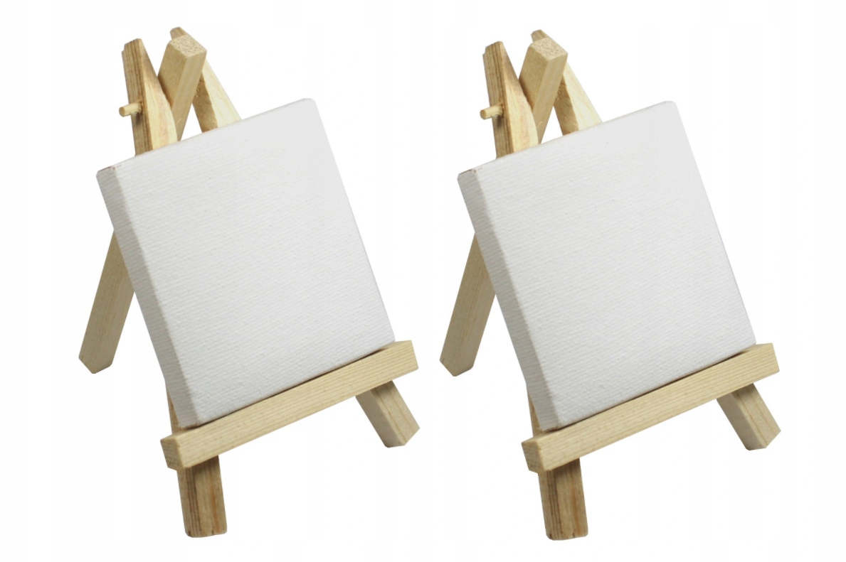 

2 x sztaluga mała 13cm mini płótno malarskie 7cm