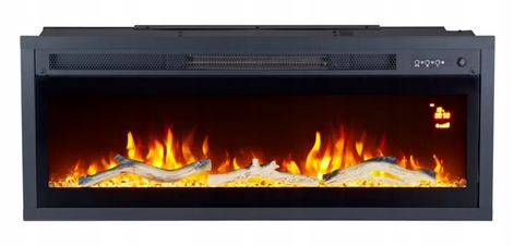 Kominek Ścienny Elektryczny Goodhome Czarny 2000 W 104 X 45,5 X 12,5 CM