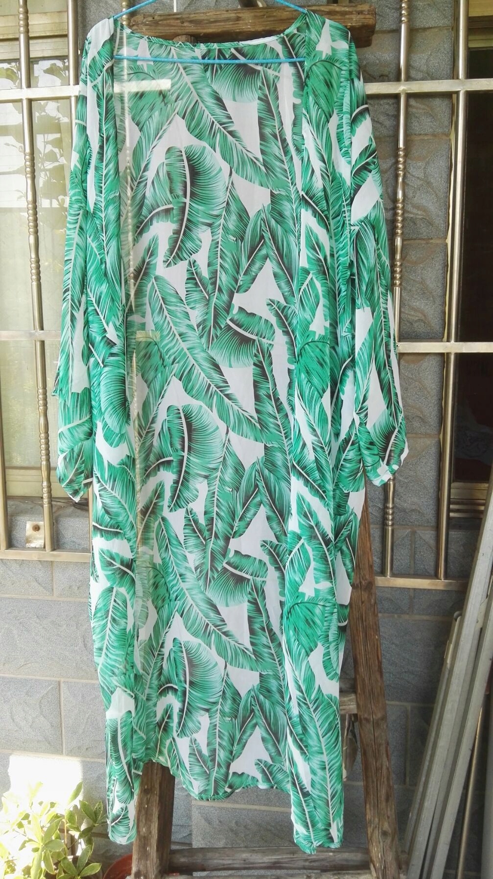 DŁUGA PLAŻOWA NARZUTKA SUKIENKA PAREO Kolor zielony