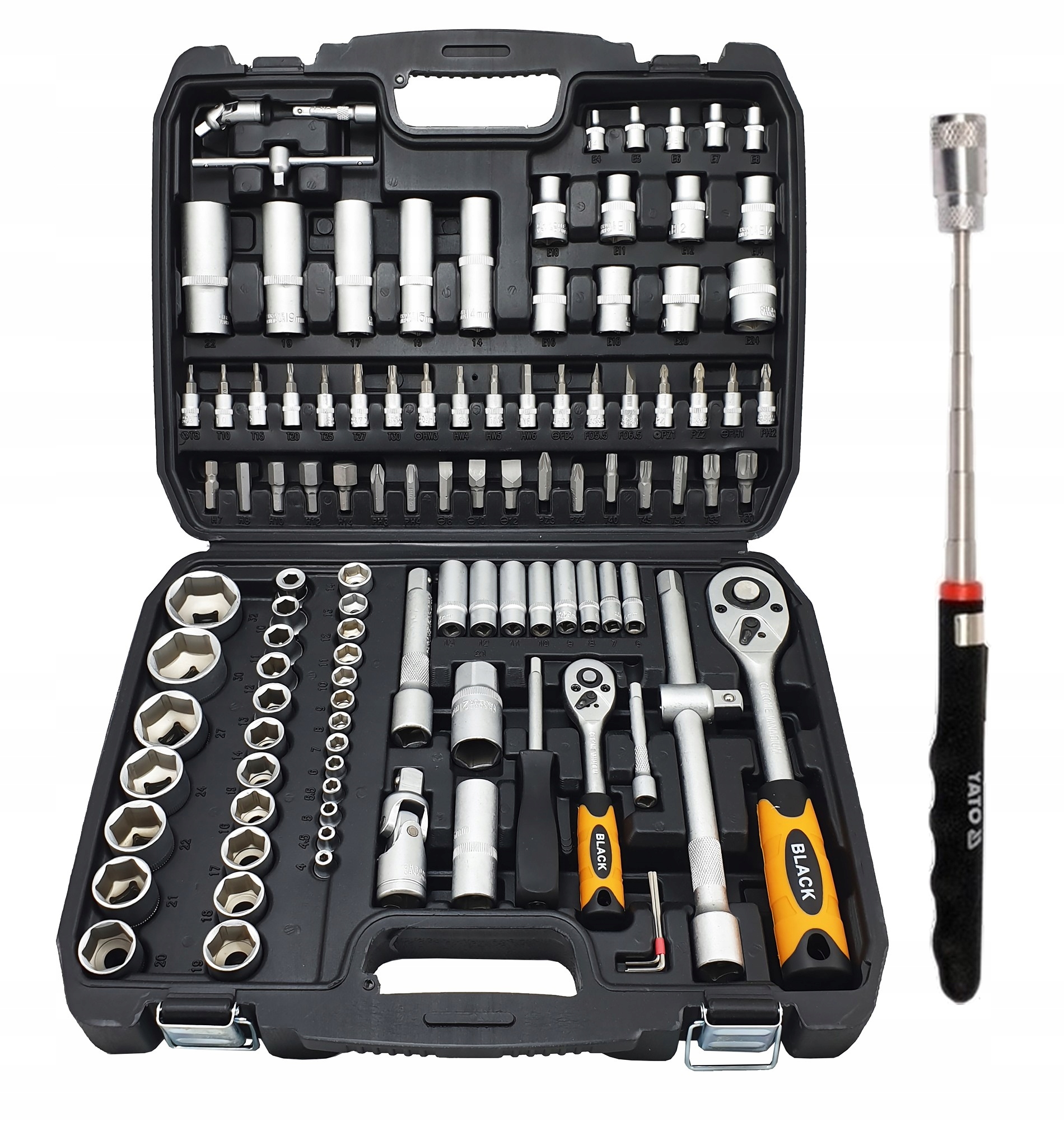 Набор гаечных ключей торцевые ключи 108ELEM. + YATO