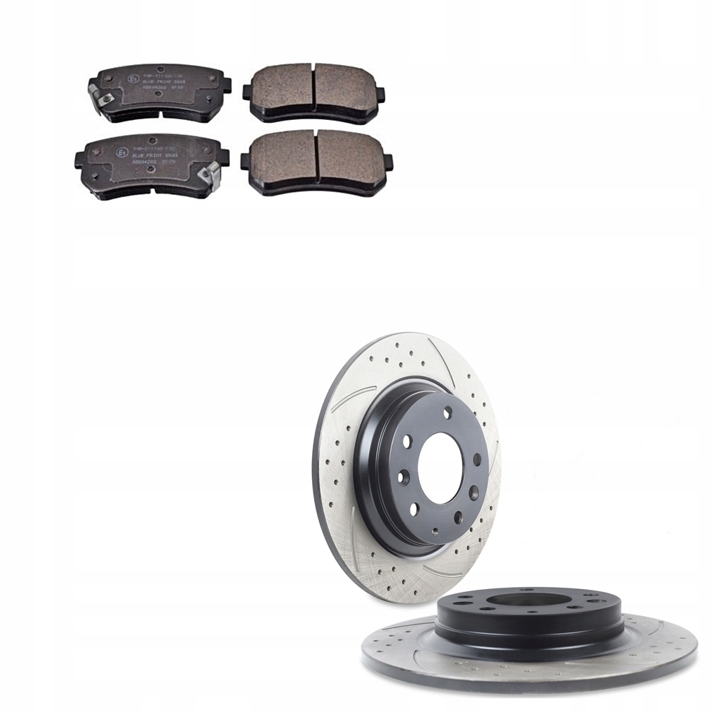 Kotouče s vyvrtanými sportovními výřezy zadní brzdové destičky Tucson 3 III Sportage 4 IV -epb