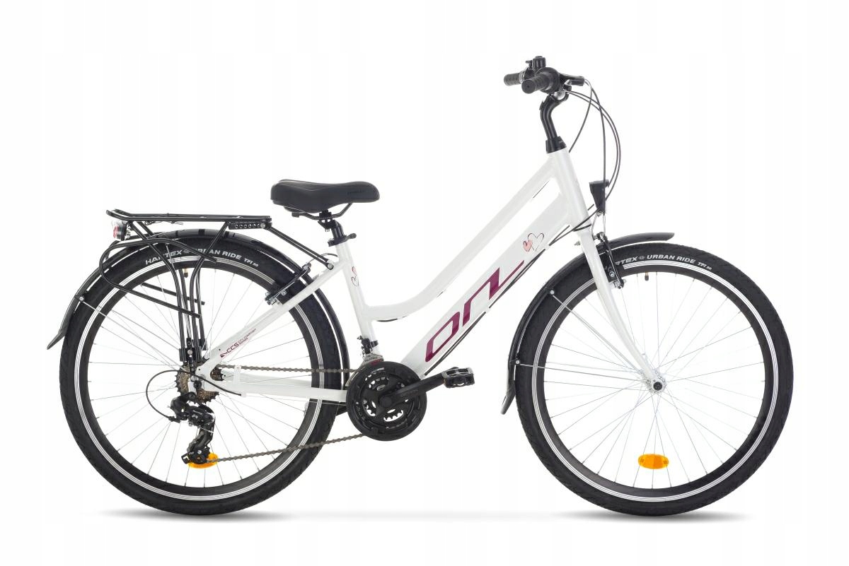 Rower Onilus 26" Calista 13,5" Biały-róż Serca 2026