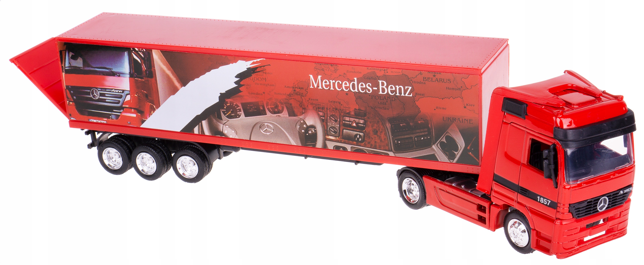 

Mercedes-benz Actros Tir Metalowy Naczepa 1:43 Cz