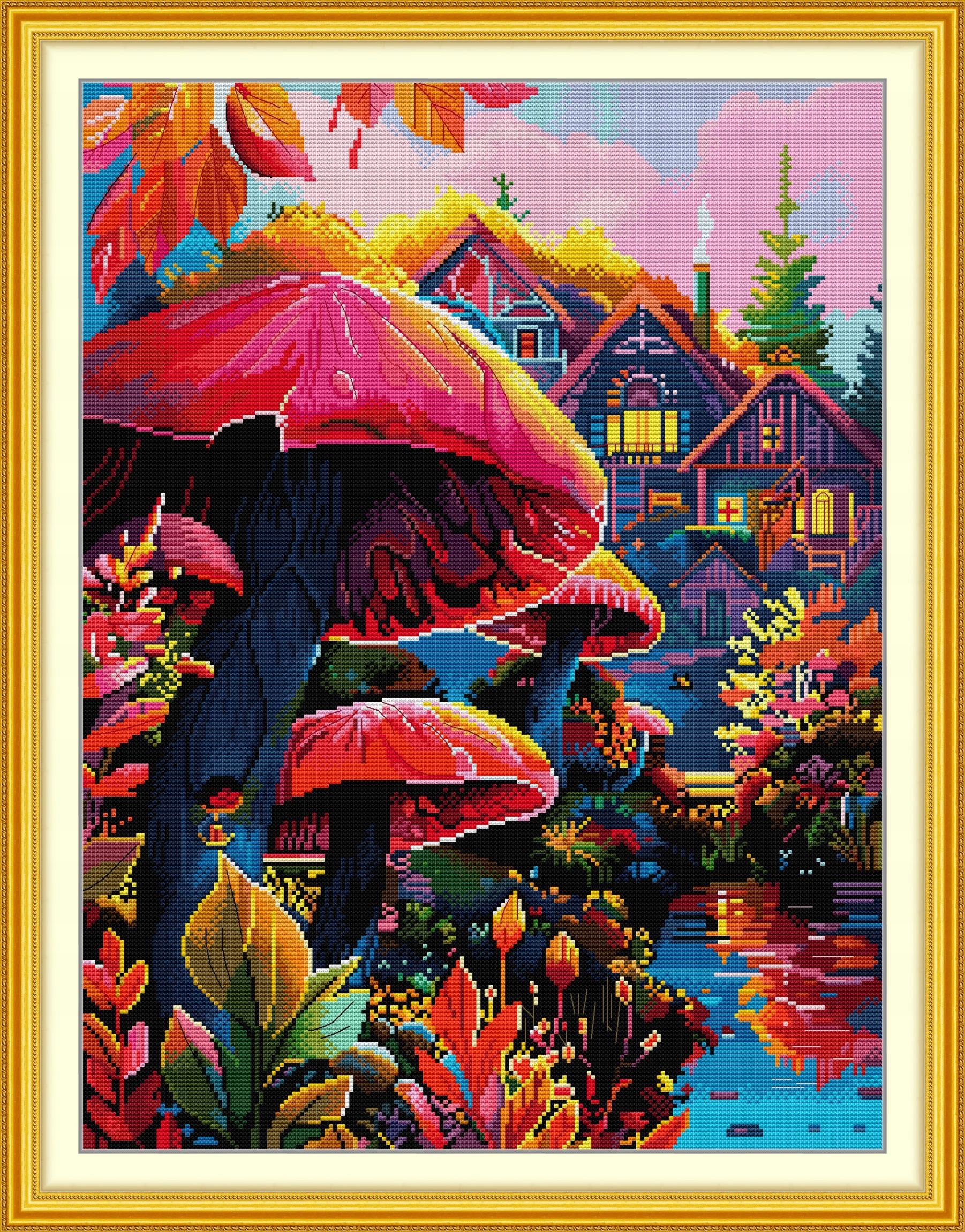 Křižácká výšivka počítaná vyšívací sada (kanva,mulina)