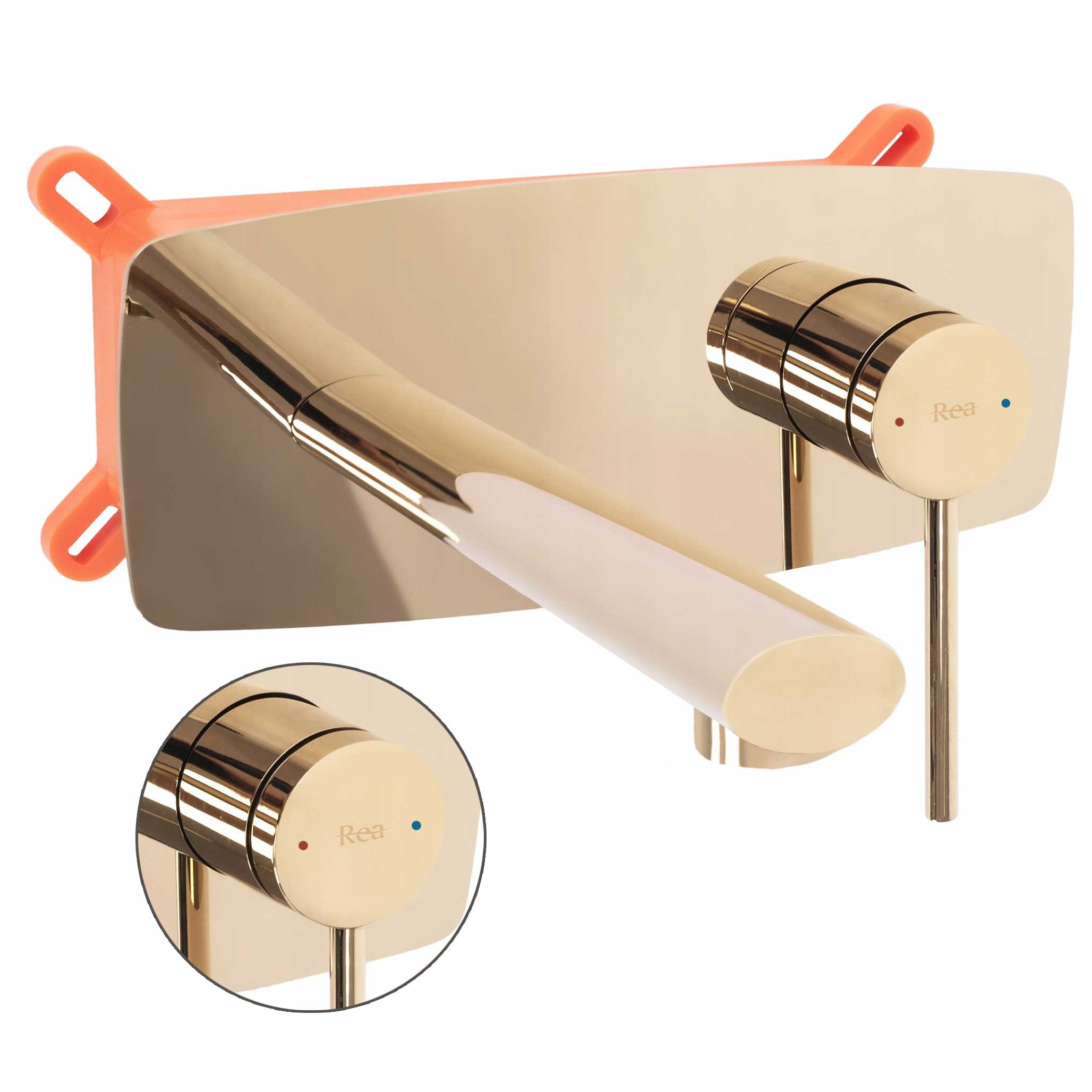 Podomietková umývadlová batéria Rea Oval Gold Zlatý lesk Box