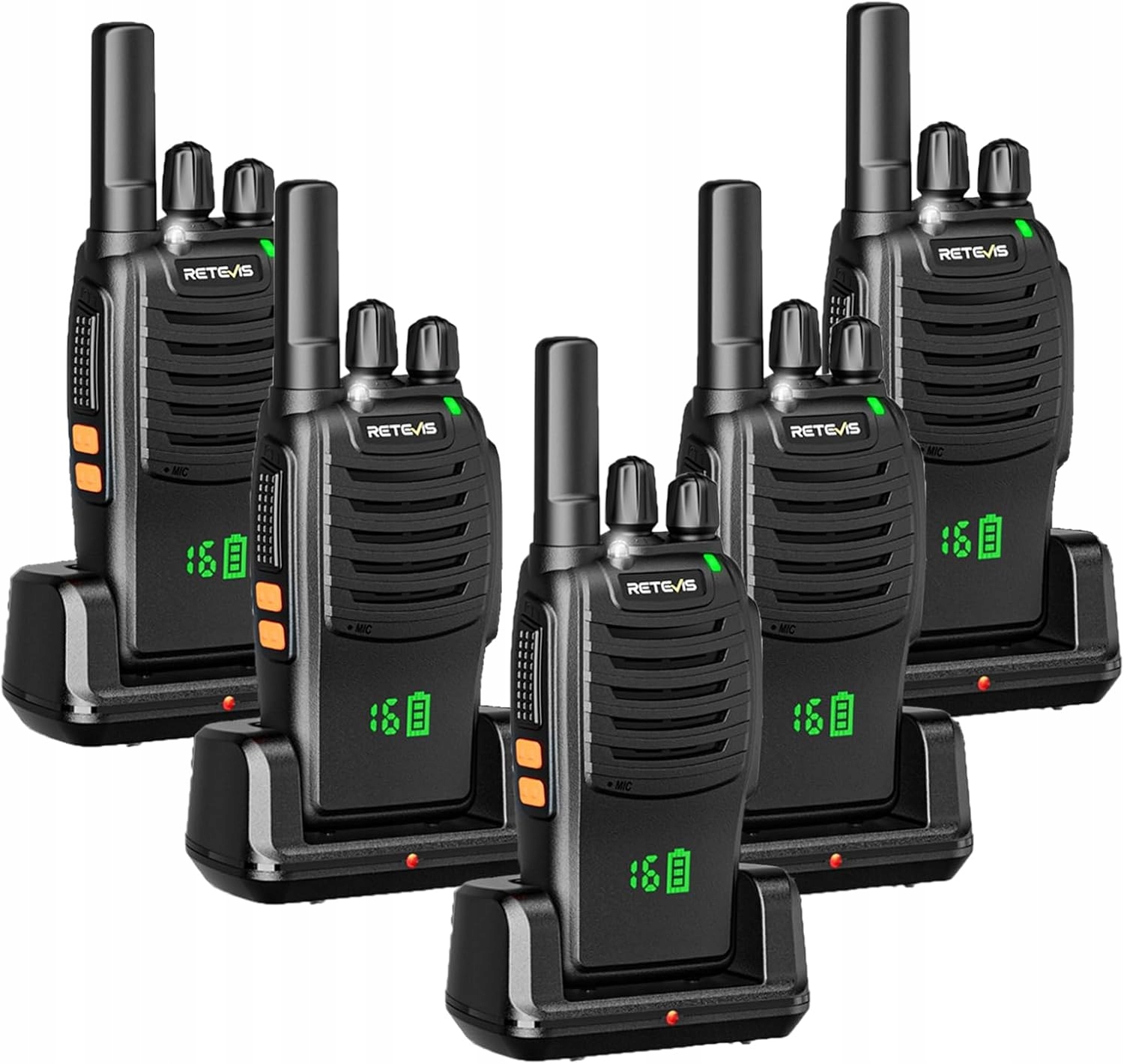 Retevis H777H Walkie Talkie,PMR446 2-Kierunkowe Radiotelefon,Typu C,led,vox