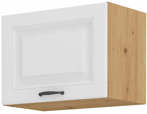 Kuchyňská skříňka závěsná okapová 50, horní, výklopná. Dub Artisan Bílá