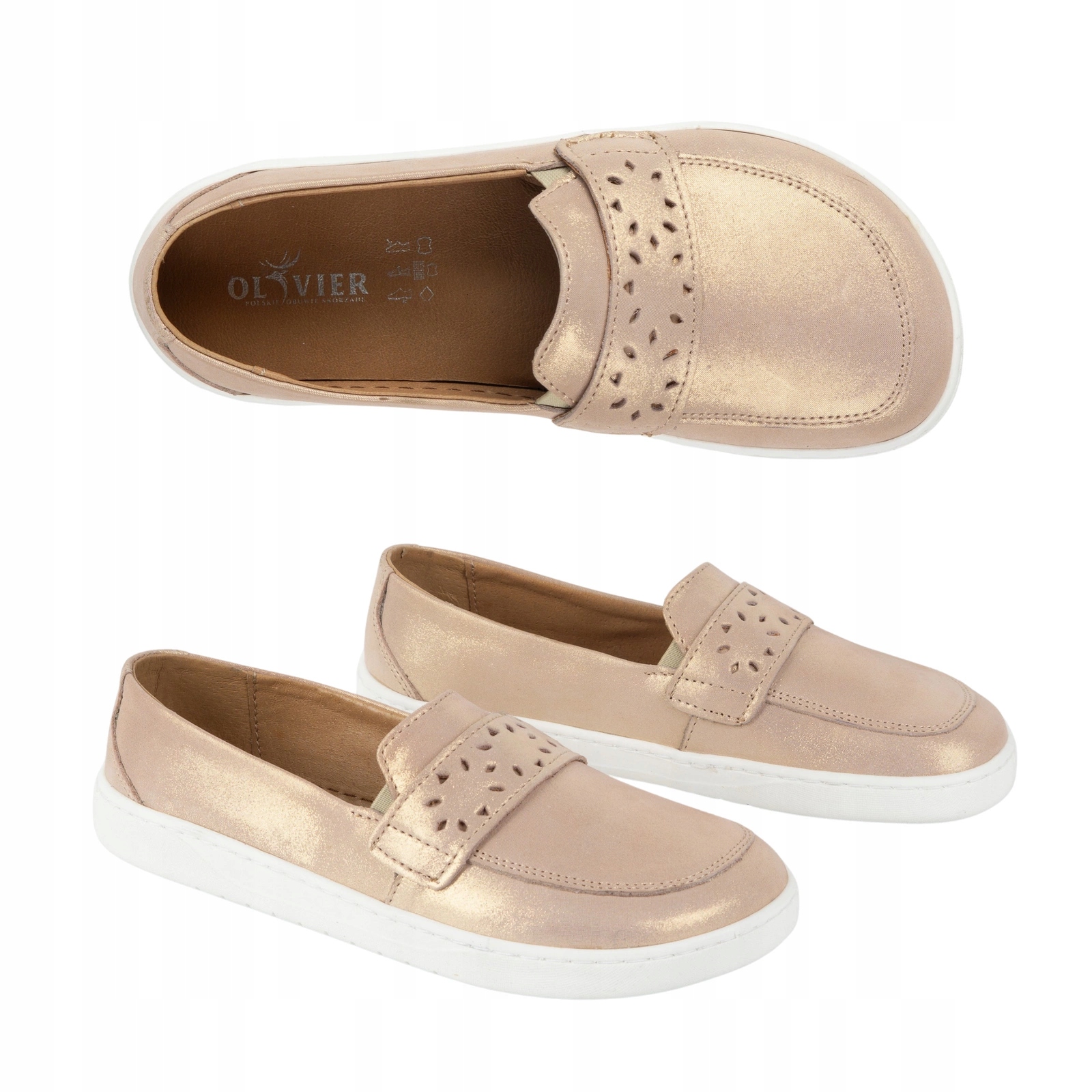 Dámské kožené mokasíny Polské Inga Olivier růžové 38