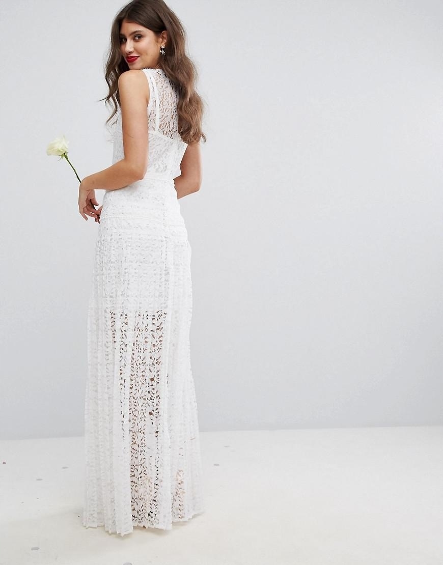 BODY FROCK SUKIENKA BIAŁA MAXI KORONKA 36 S 2ACV Marka inna