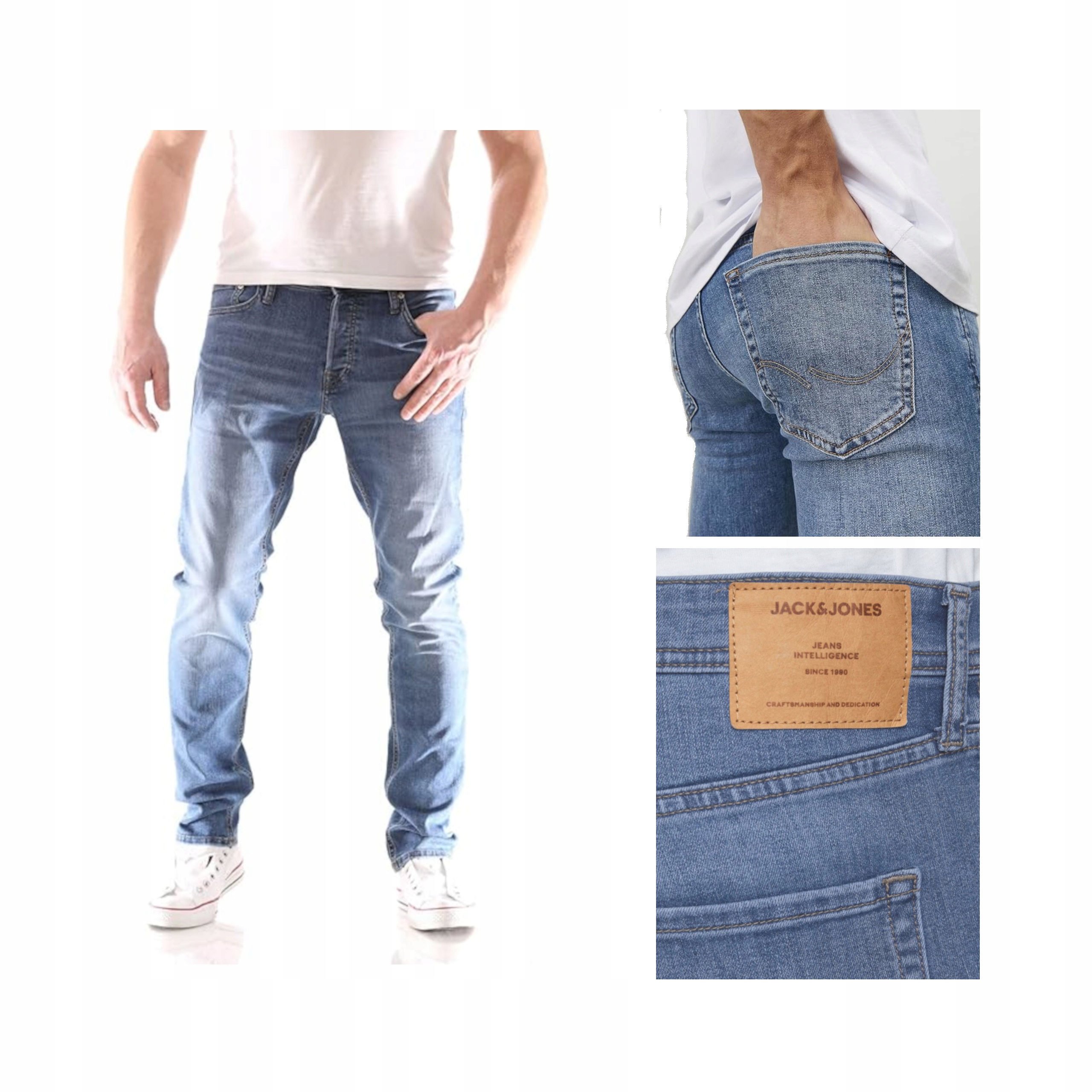 Męskie Spodnie Jack&jones W33 L30 Jjiglenn Jjoriginal Niebieski