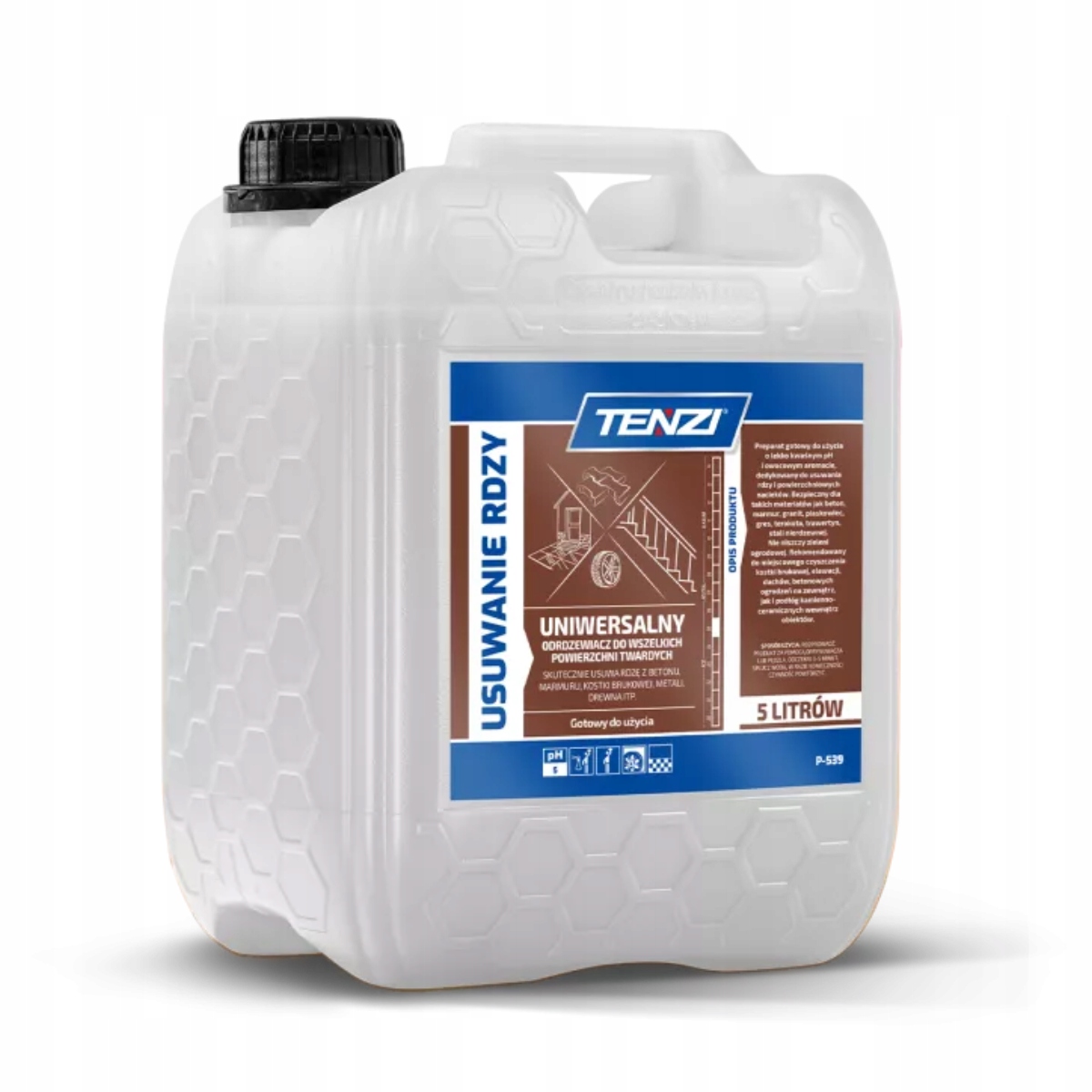 Levně Tenzi Odstraňování Rzi Prostředek na odstraňování rzi, železa a stop po hnojivech 5L
