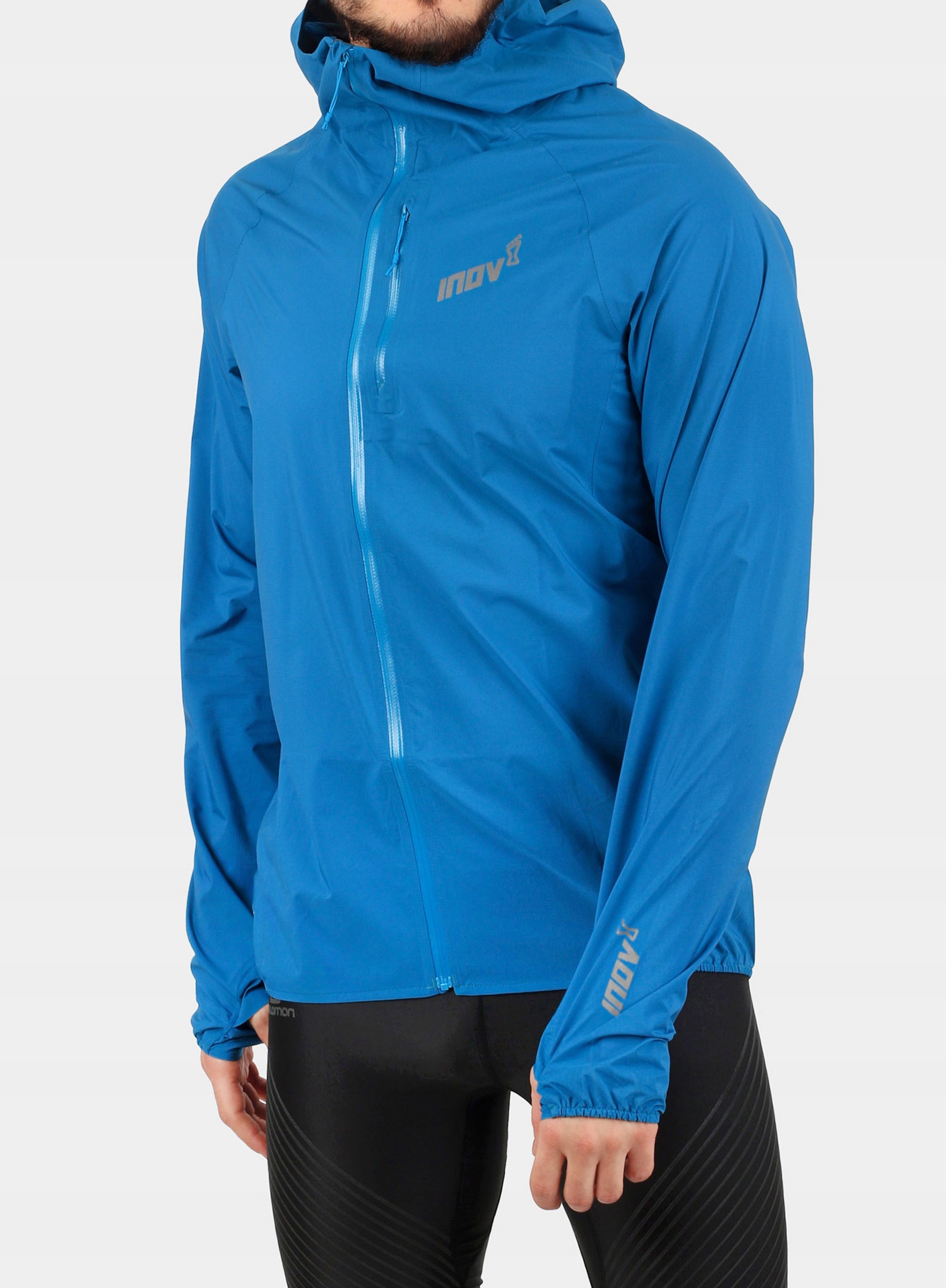 Kurtka do biegania Inov-8 Stormshell Full-Zip - blue XL