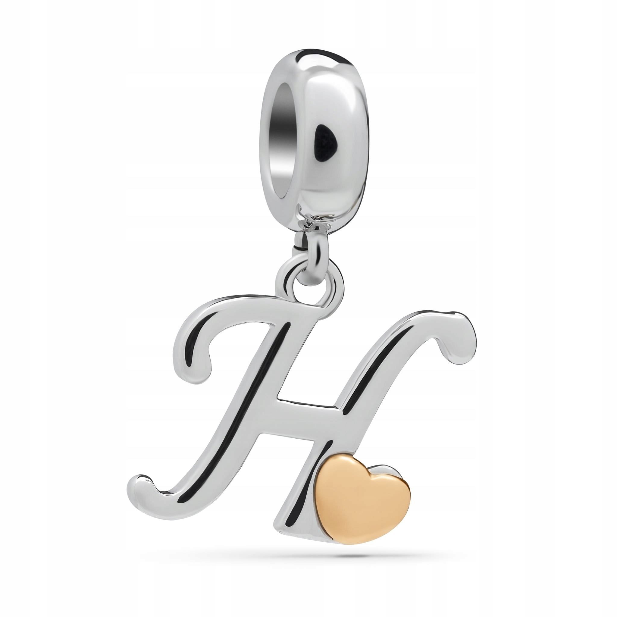 

Zawieszka Charms Literka H Serce Stal