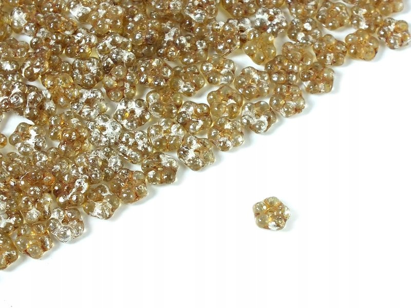 Forget-me-not 5mm Crystal-Silv Marble Picasso-5g