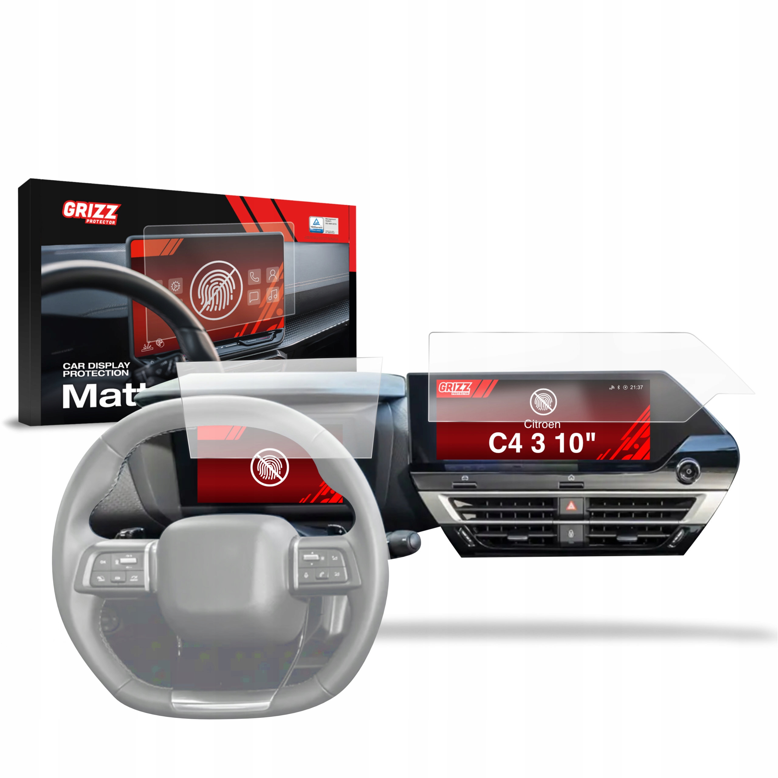 2w1 Folia Antyodciskowa do Citroen C4 3 10" (2021-2024)