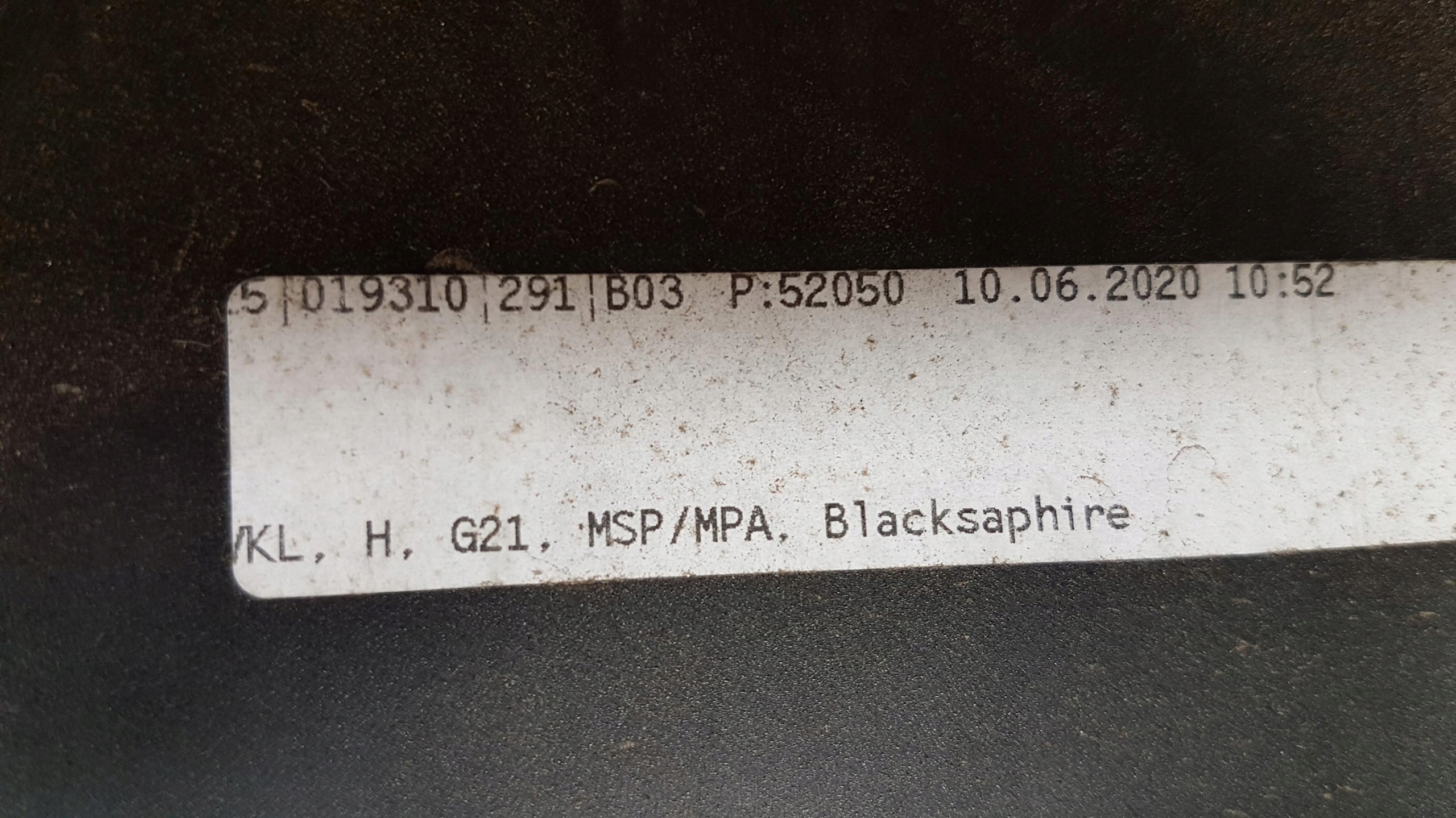 bumper rear BMW SERIA 3 G21 m-packet BLACK SAPHIRE