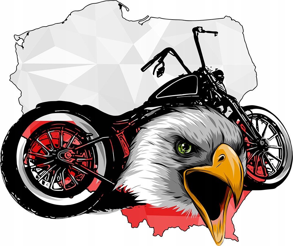 

Naklejka na motor Orzeł Mapa Polski 20x23 cm