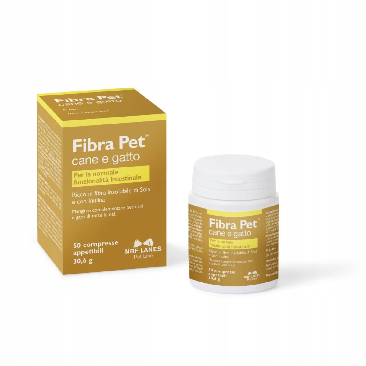 Levně Nbf Lanes Fiber Pet Fíbr 50 tablet Podpora zdraví střev psů a koček