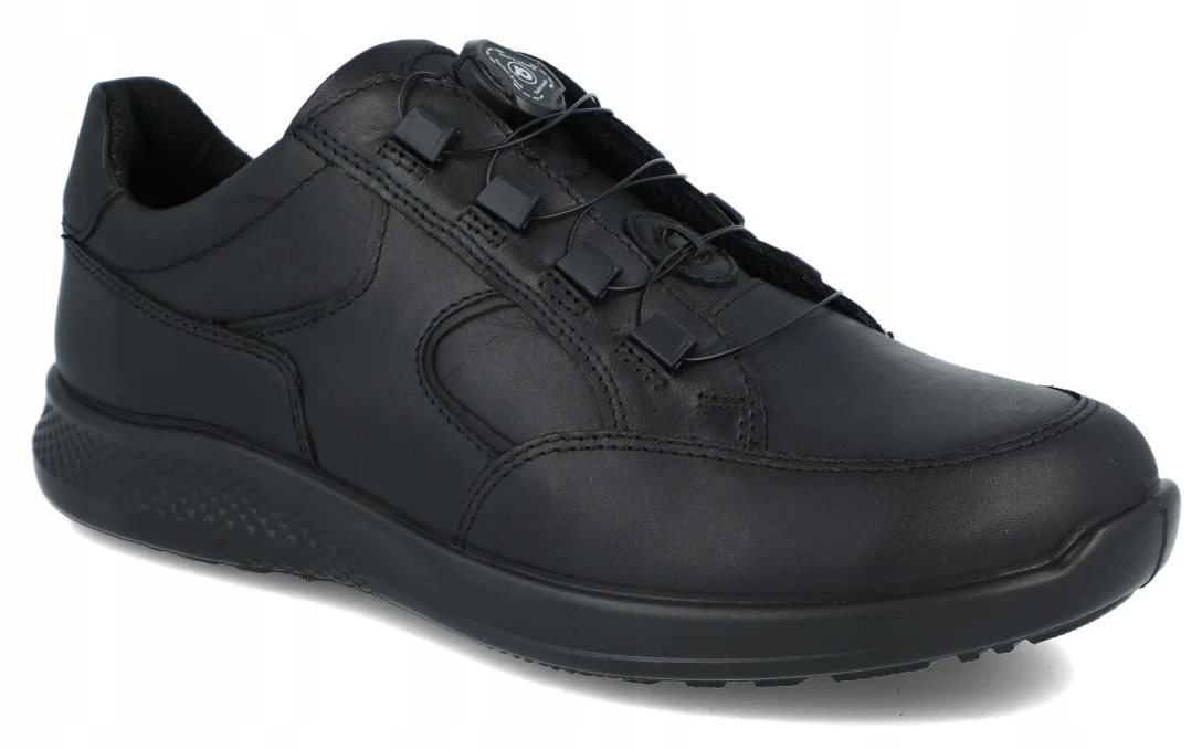 Polobotky Jomos 322342 černé kožené, velikost K, široké, lehké, R50