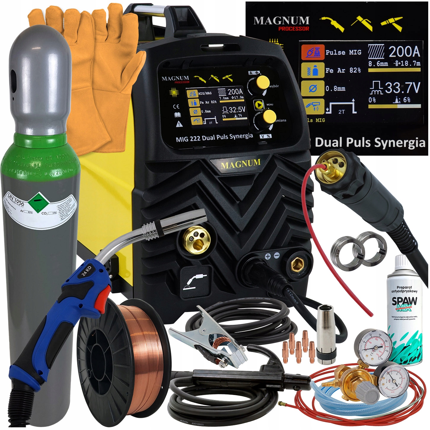 

Spawarka Magnum Migomat z pulsem zestaw Mag 200 A