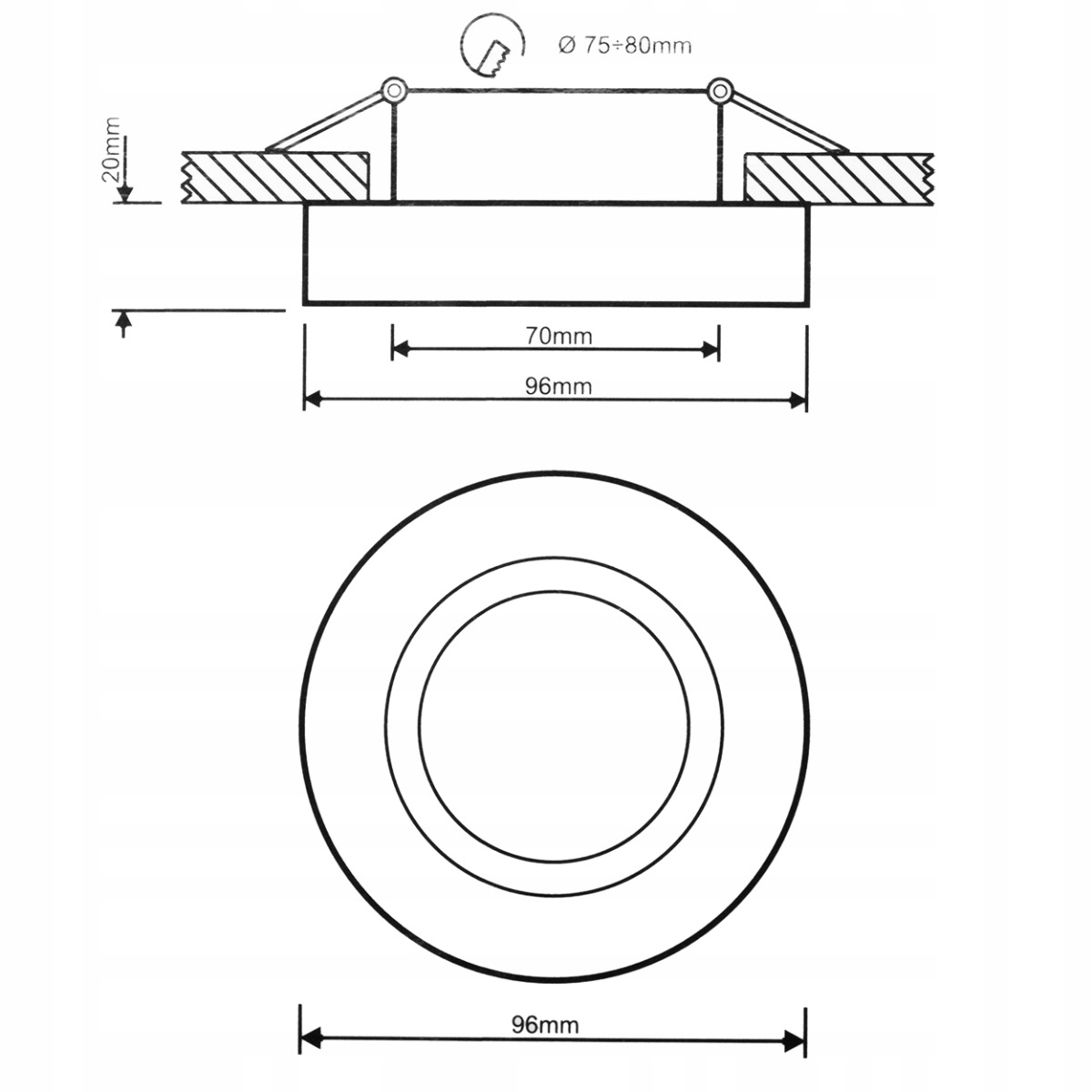 OPRAWA PODTYNKOWA HALOGENOWA TUBA LED RUCHOMA GU10 Kod producenta LEDOPRMIA022C