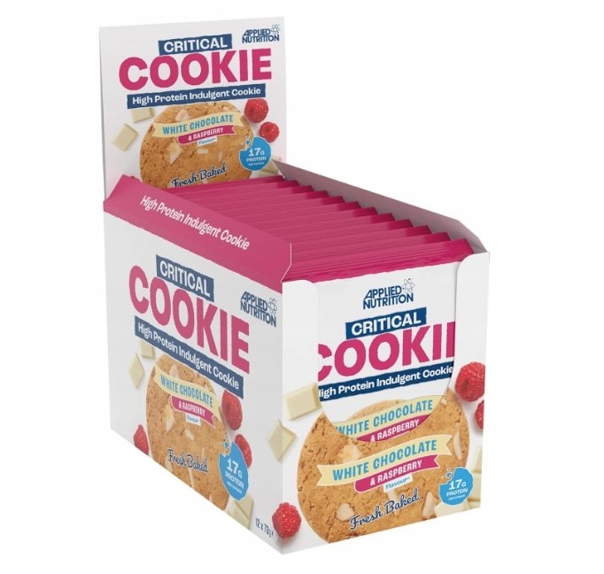 Levně Aplikovaná nutriční kritická cookie, bílá čokoláda a malina 12 x 73 g