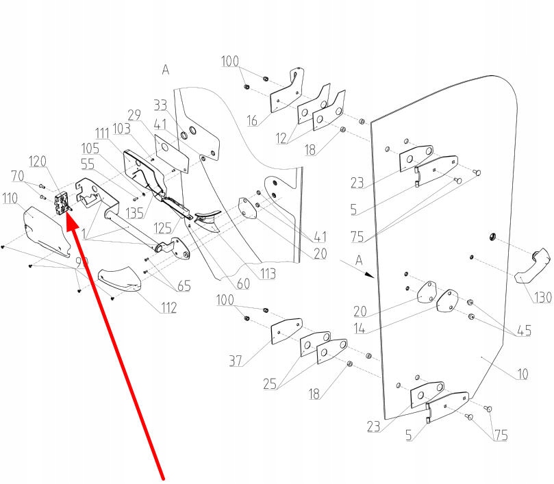 101868340 Замок двери