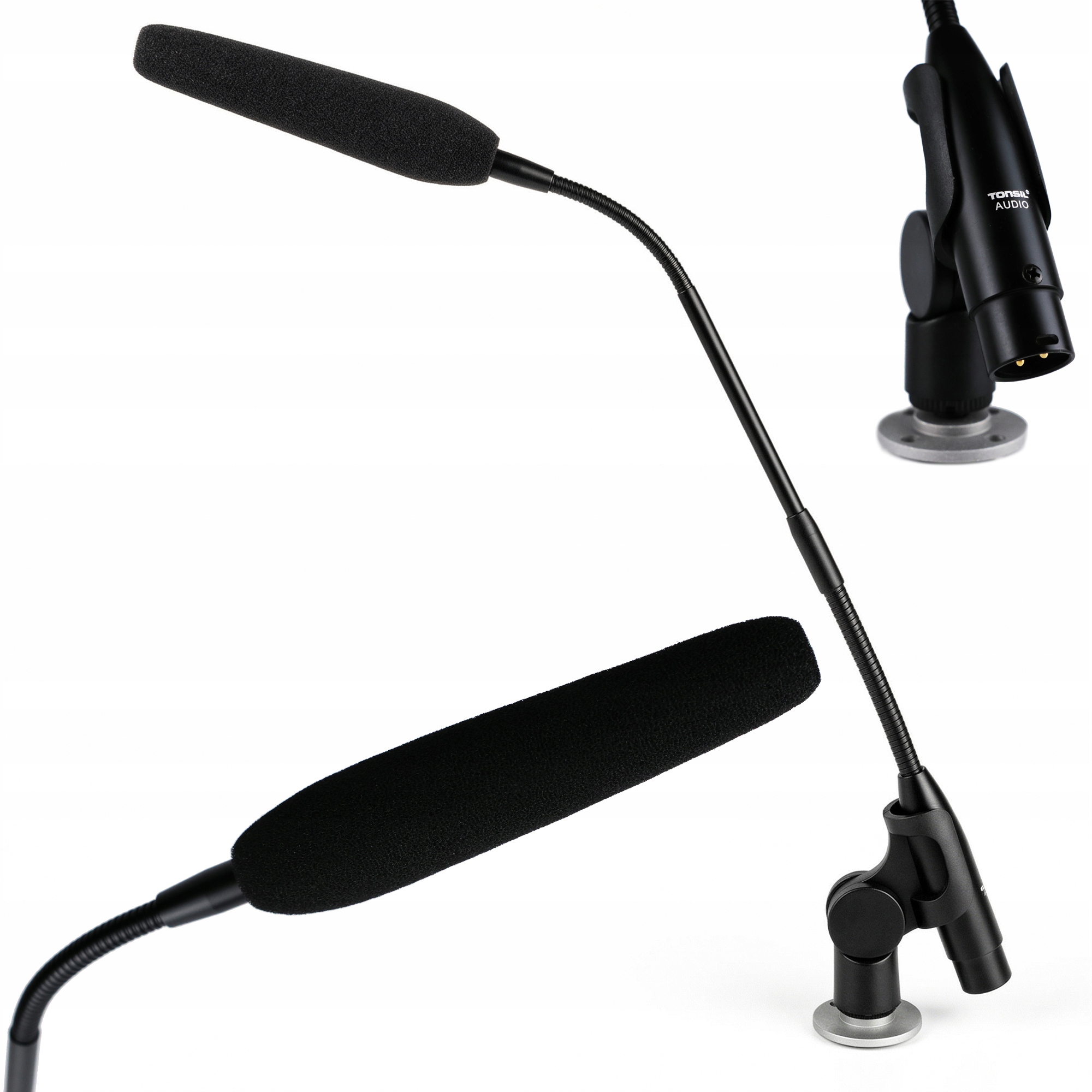 Konferenční kondenzátorový mikrofon Tonsil G16L – 435 mm (husí krk)