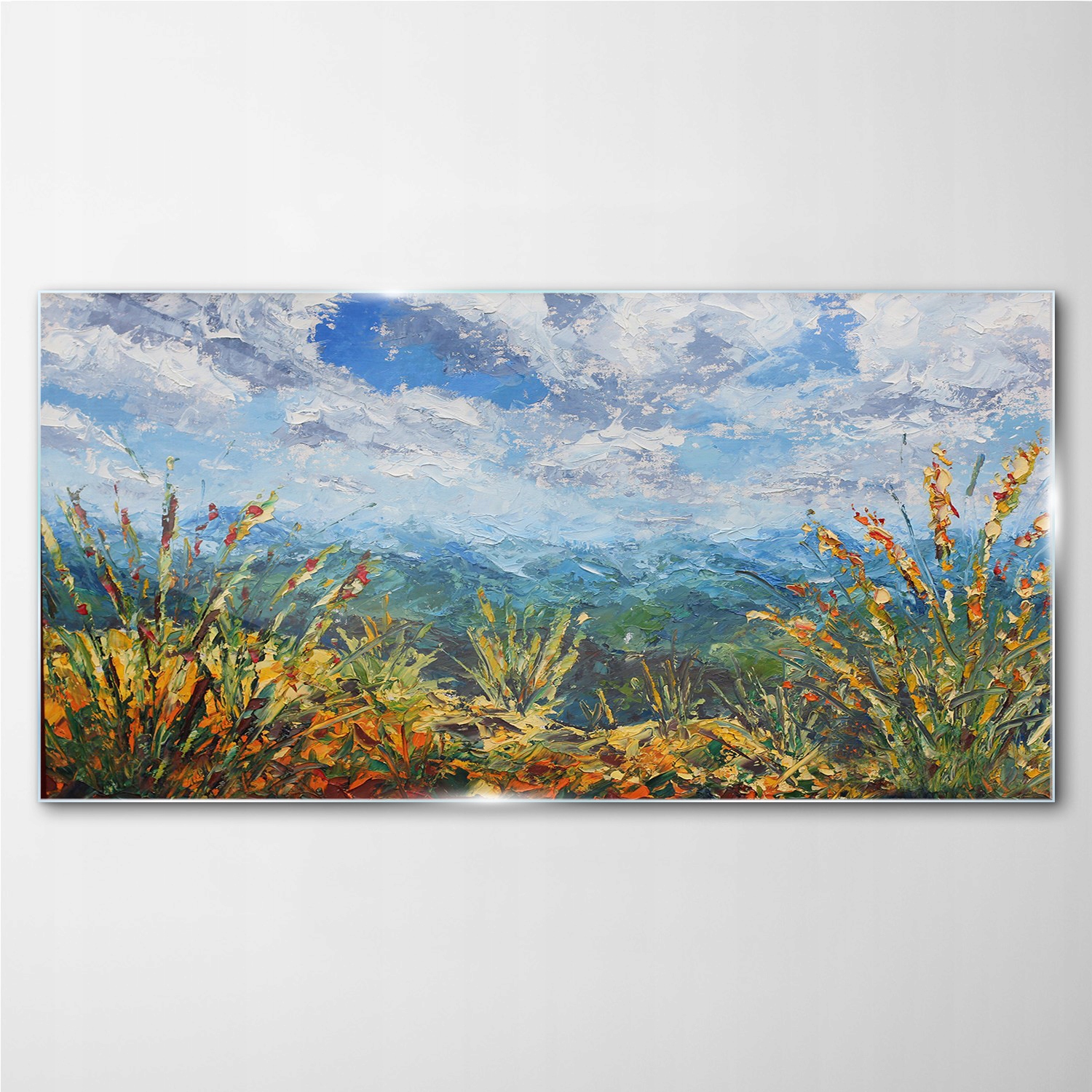 

Obraz szklany z nadrukiem Chmury góry 100x50 cm