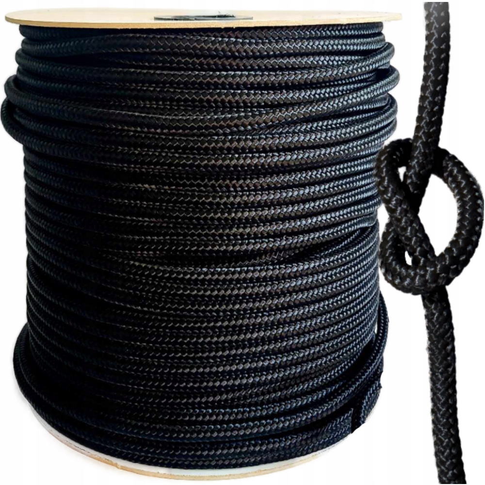 Lina Polipropylenowa 10mm Pleciona linka Żeglarska sznur sznurek Mocna 50m