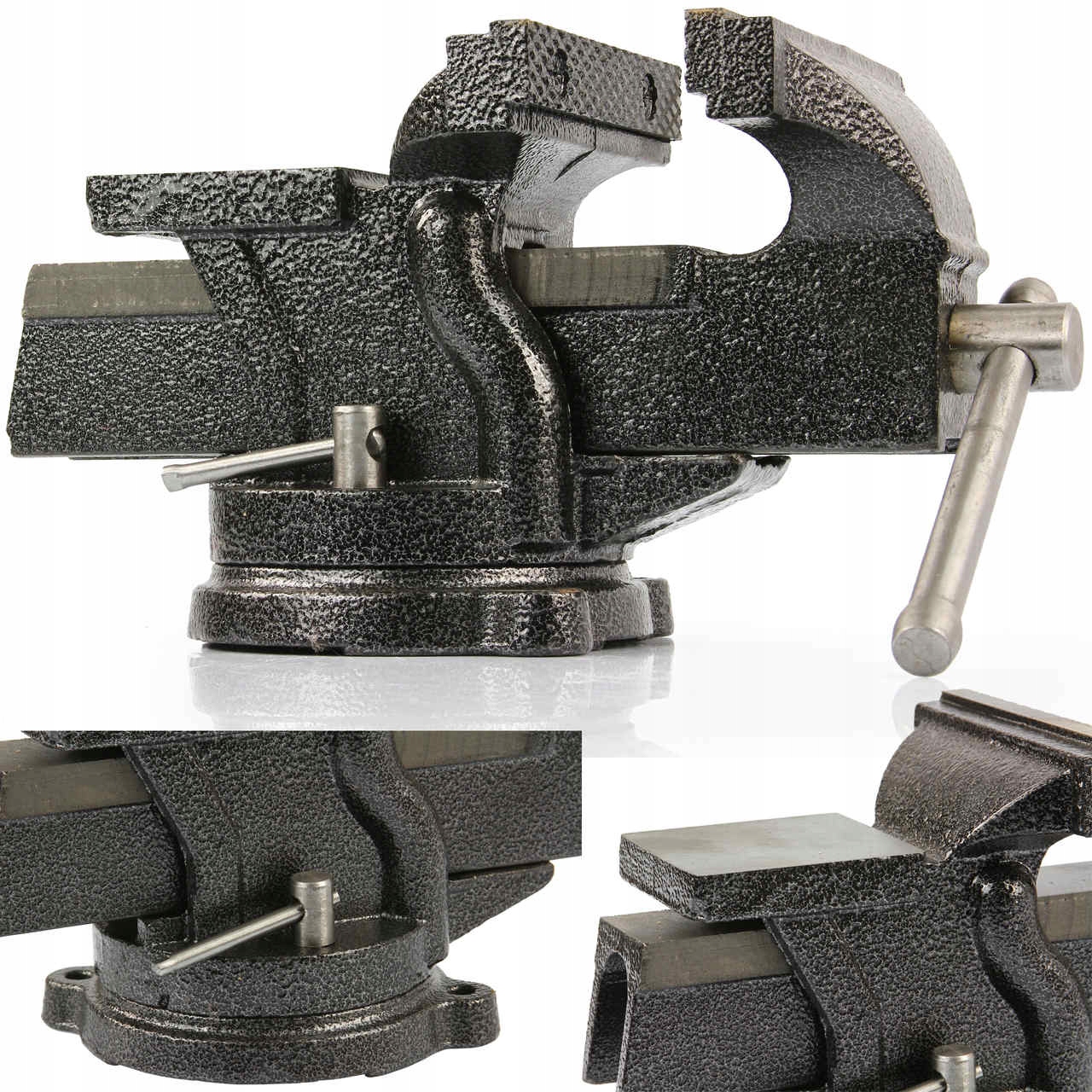 ТИСКИ СЛЕСАРНЫЕ ПОВОРОТНЫЕ 150 ММ ПРОЧНЫЕ С НАКОВАЛЬНЕЙ