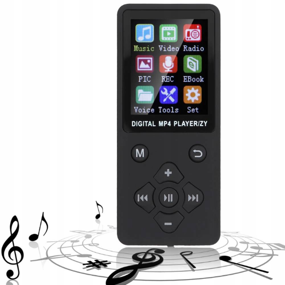 MP4 Přehrávač MP3 1.8" 32 Gb Bluetooth 4.2 Rádio 250 Mah Černý