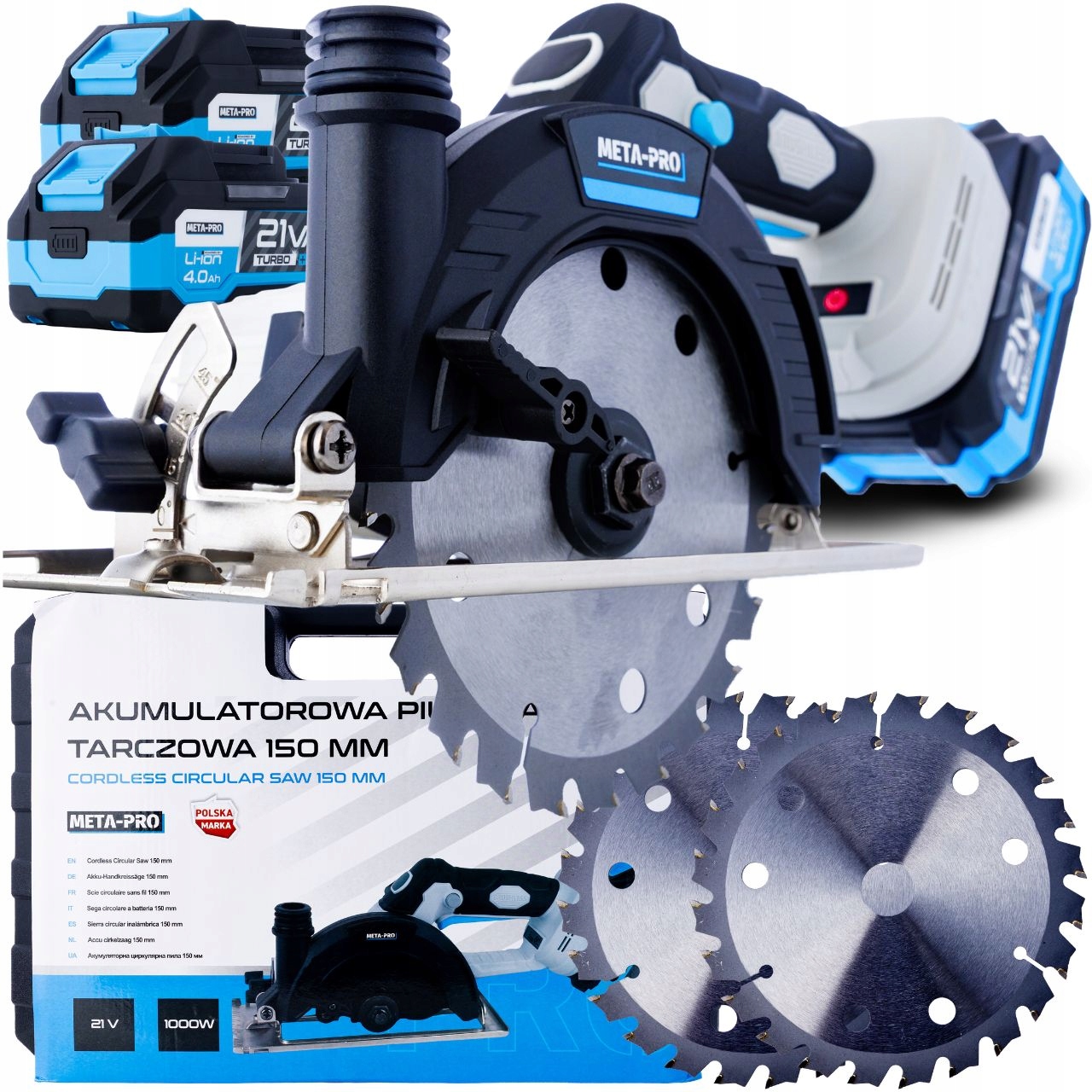 Piła Tarczowa Akumulatorowa Bezszczotkowa 150MM 21V 4Ah Meta-pro