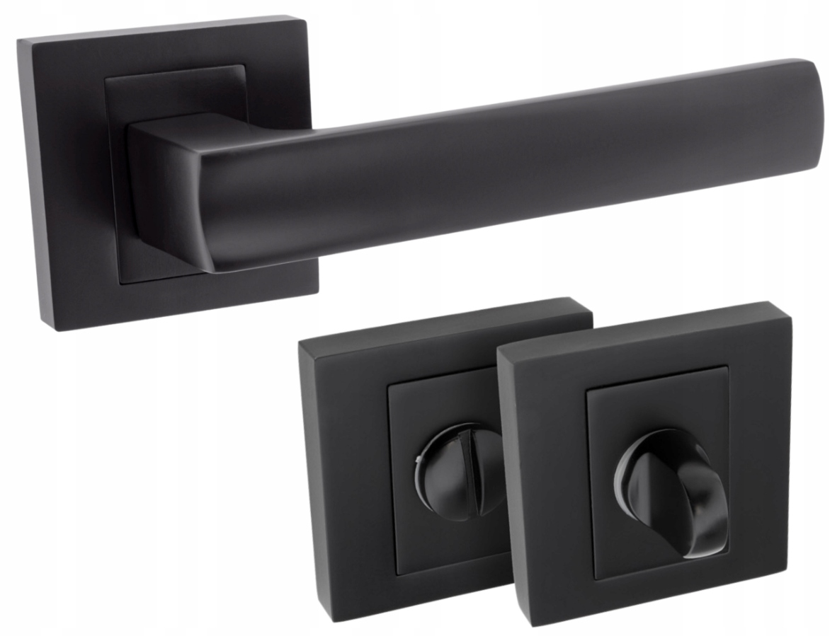 Klika Pro Vnitřní Dveře, Štítek Wc Do Koupelny, Černá Matná