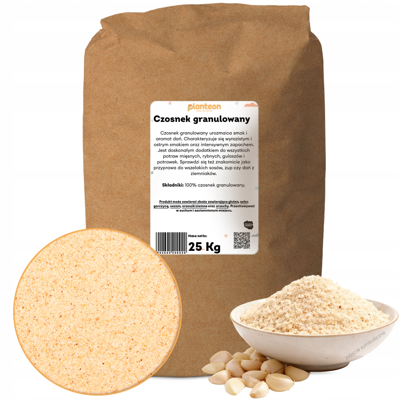 Sušený česnek granulovaný 25 kg, sušené aromatické přírodní aroma