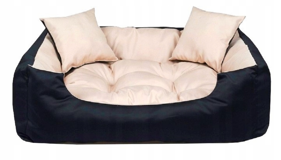 Levně Pelíšek Černo-béžové Vel 75 x 65 cm pro psa Voděodolné.