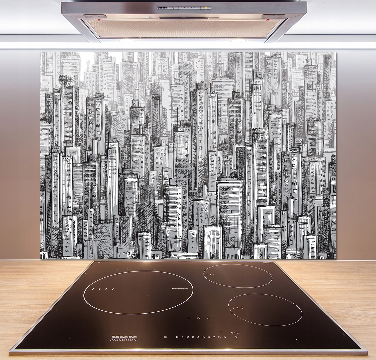 

Panel do kuchni Drapacze chmur 100x70 cm + Klej